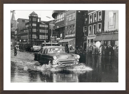 Wateroverlast op het Vredenburg - 1957