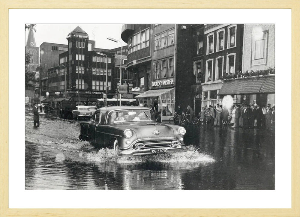 Wateroverlast op het Vredenburg - 1957