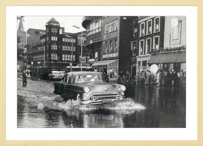 Wateroverlast op het Vredenburg - 1957