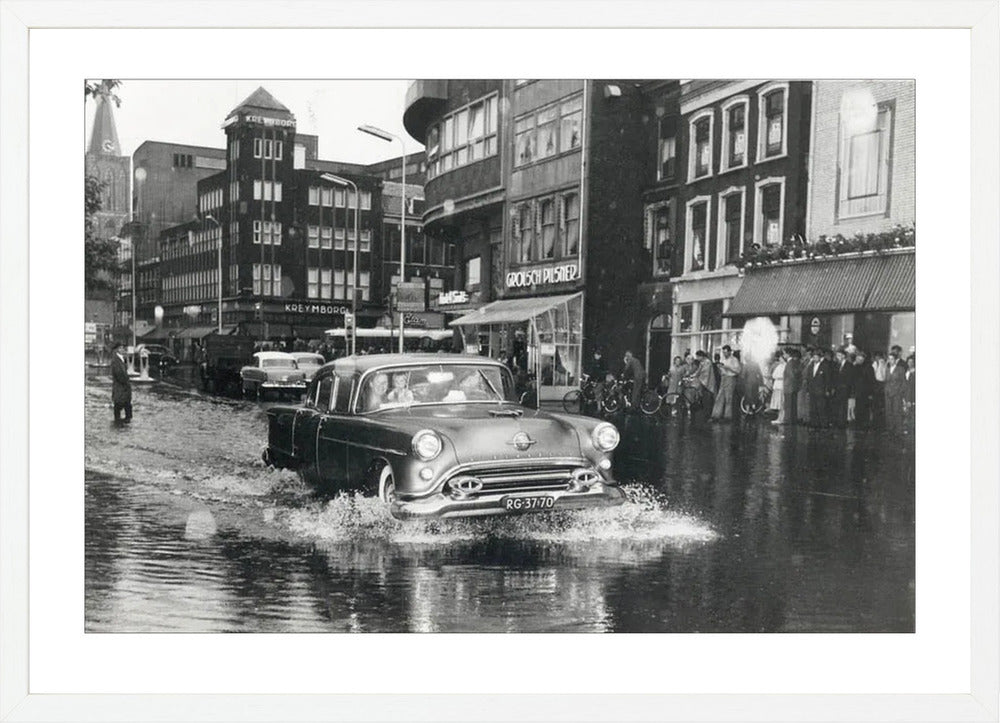 Wateroverlast op het Vredenburg - 1957