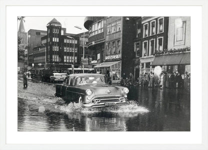 Wateroverlast op het Vredenburg - 1957