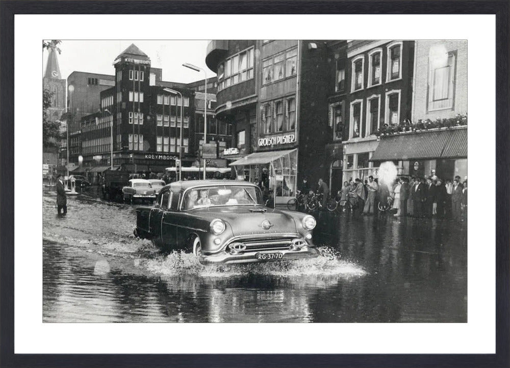 Wateroverlast op het Vredenburg - 1957