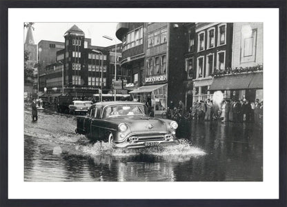 Wateroverlast op het Vredenburg - 1957