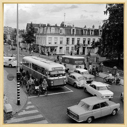 Verkeer op de Wittevrouwenbrug - 1965