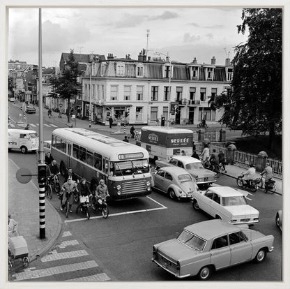 Verkeer op de Wittevrouwenbrug - 1965