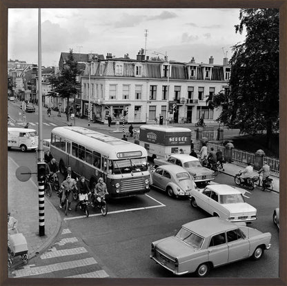 Verkeer op de Wittevrouwenbrug - 1965