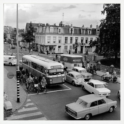 Verkeer op de Wittevrouwenbrug - 1965