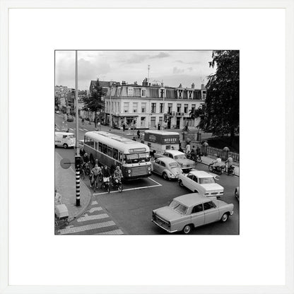Verkeer op de Wittevrouwenbrug - 1965