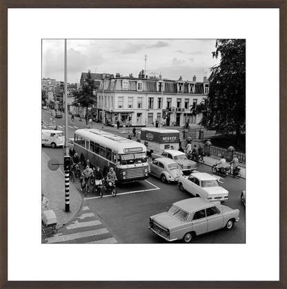 Verkeer op de Wittevrouwenbrug - 1965