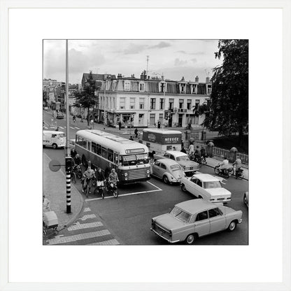 Verkeer op de Wittevrouwenbrug - 1965