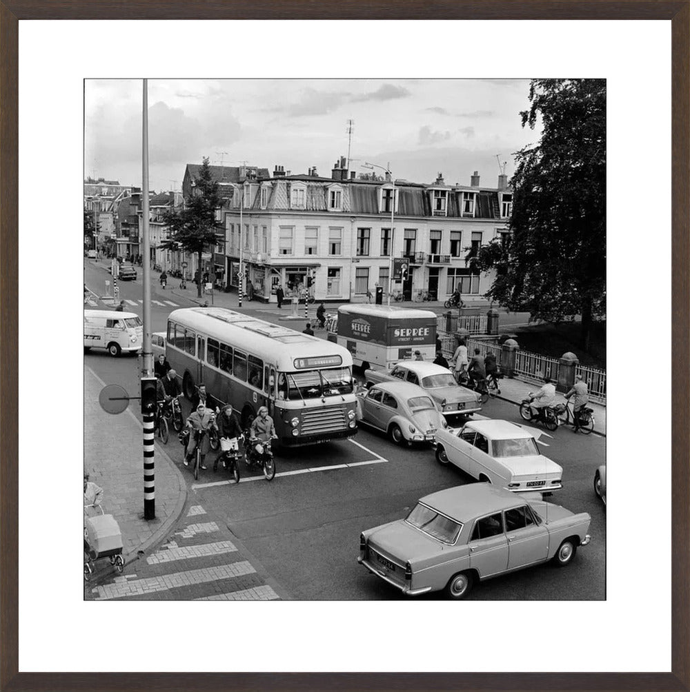 Verkeer op de Wittevrouwenbrug - 1965