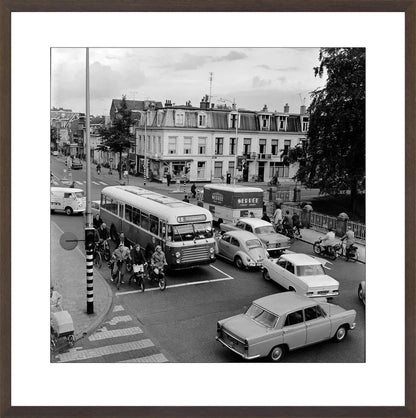 Verkeer op de Wittevrouwenbrug - 1965