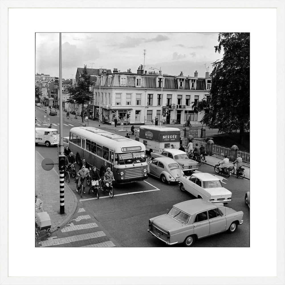 Verkeer op de Wittevrouwenbrug - 1965