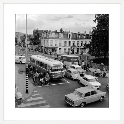 Verkeer op de Wittevrouwenbrug - 1965