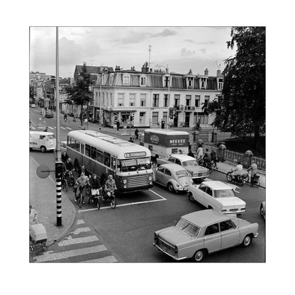 Verkeer op de Wittevrouwenbrug - 1965