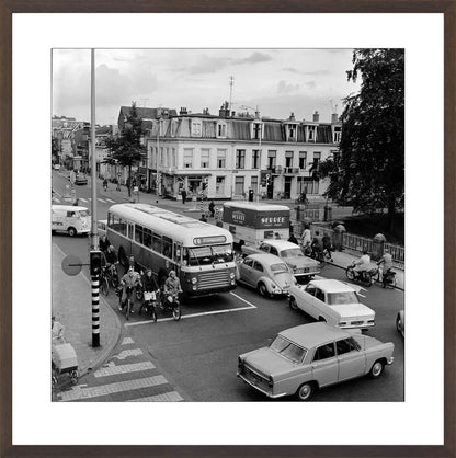Verkeer op de Wittevrouwenbrug - 1965