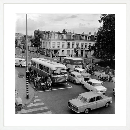 Verkeer op de Wittevrouwenbrug - 1965