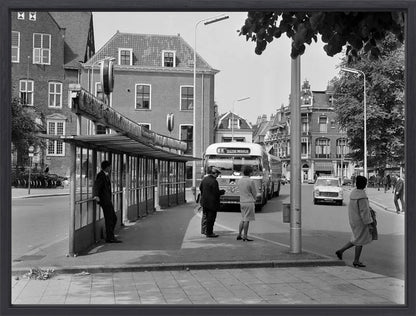 Bushalte aan het Janskerkhof - 1966