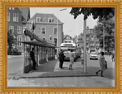 Bushalte aan het Janskerkhof - 1966