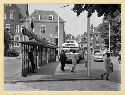 Bushalte aan het Janskerkhof - 1966