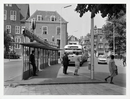 Bushalte aan het Janskerkhof - 1966