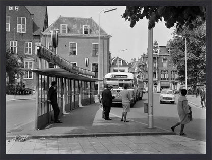 Bushalte aan het Janskerkhof - 1966
