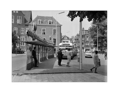 Bushalte aan het Janskerkhof - 1966